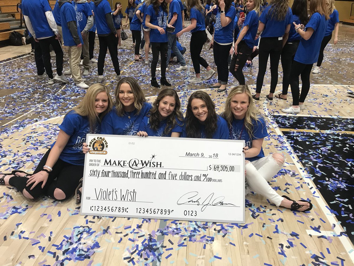 RockCanyonHS's tweet photo. Congrats to @stucoRCHS on a wonderfully successful Wish Week 2018! 

Thanks to our amazing community for all of you incredible support.

Today we granted #violetswish

Jaguar Pride! https://t.co/4ERQmLM8Ao