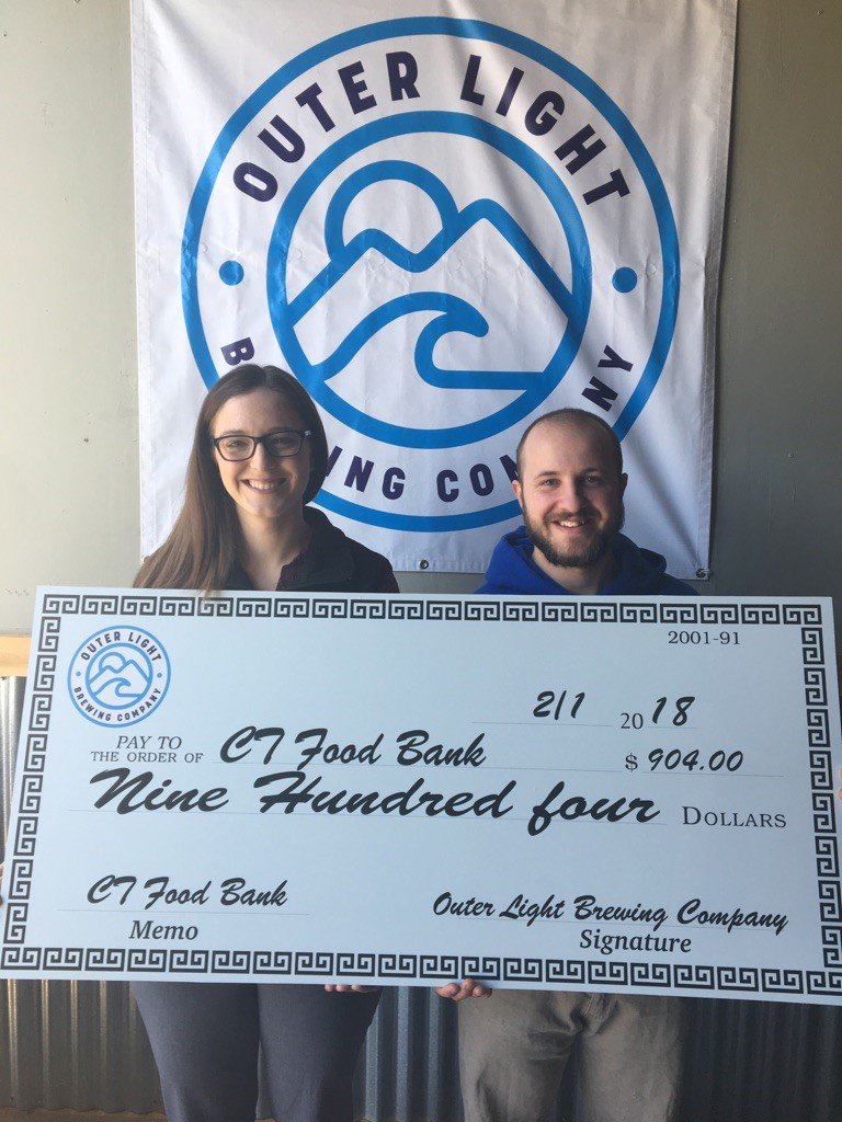 CTFoodshare's tweet photo. A special thank you to @outerlightbrews for supporting us and Groton Community Meals during their recent #TipsforCharity night! A total of $1808 was raised and split between both organizations! #HungerFreeCT https://t.co/31CVpiTN7u