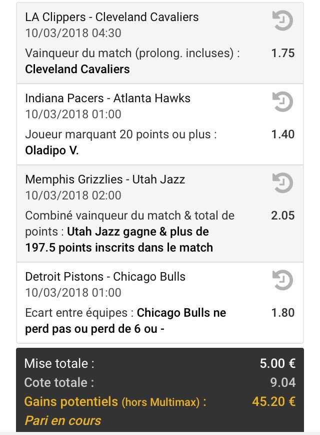 PronoFiveStar's tweet photo. ⚠️🍀Ticket fun NBA 🇺🇸🍀⚠️

GL à ceux qui suivent 🤑🍀💰

#TeamParieur 🤑🤑 https://t.co/VmwtZWAQHl