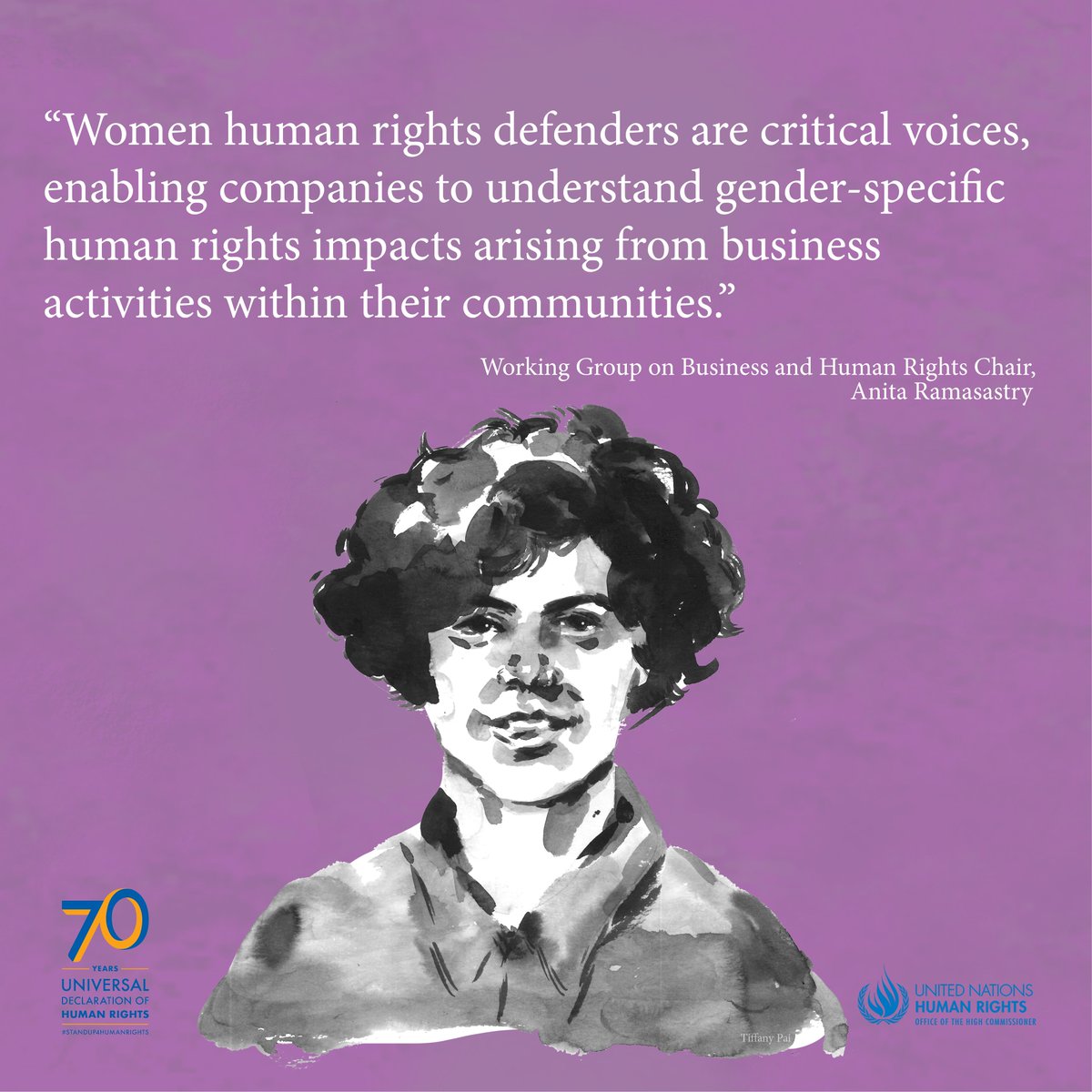 "Women human rights defenders can alert companies of the impact their business practices have on communities." - @ARamasastry, Working Group on Business and Human Rights.

The #TimeIsNow: #CSW62 must acknowledge and protect women human rights defenders #StandUp4HumanRights