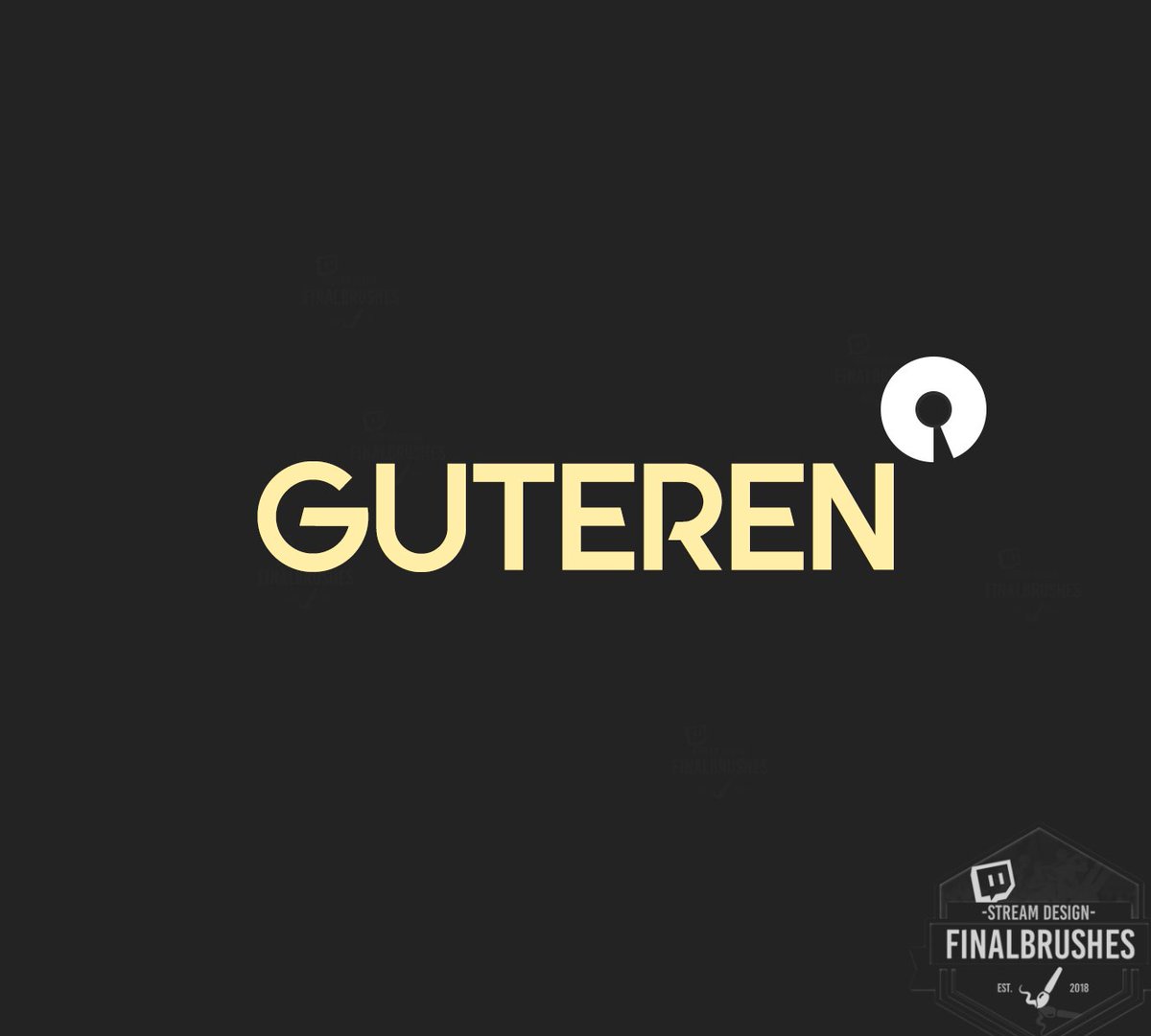 Finalbrushes's tweet photo. @Guteren Listened to your soundcloud remix you have posted, thought your style for music could get a simple and easy logo. Ive made you one, had a good idea, doesn't took so long. 

#twitch #stream #community #supportsmallstreamers https://t.co/2Yb90CKbbU