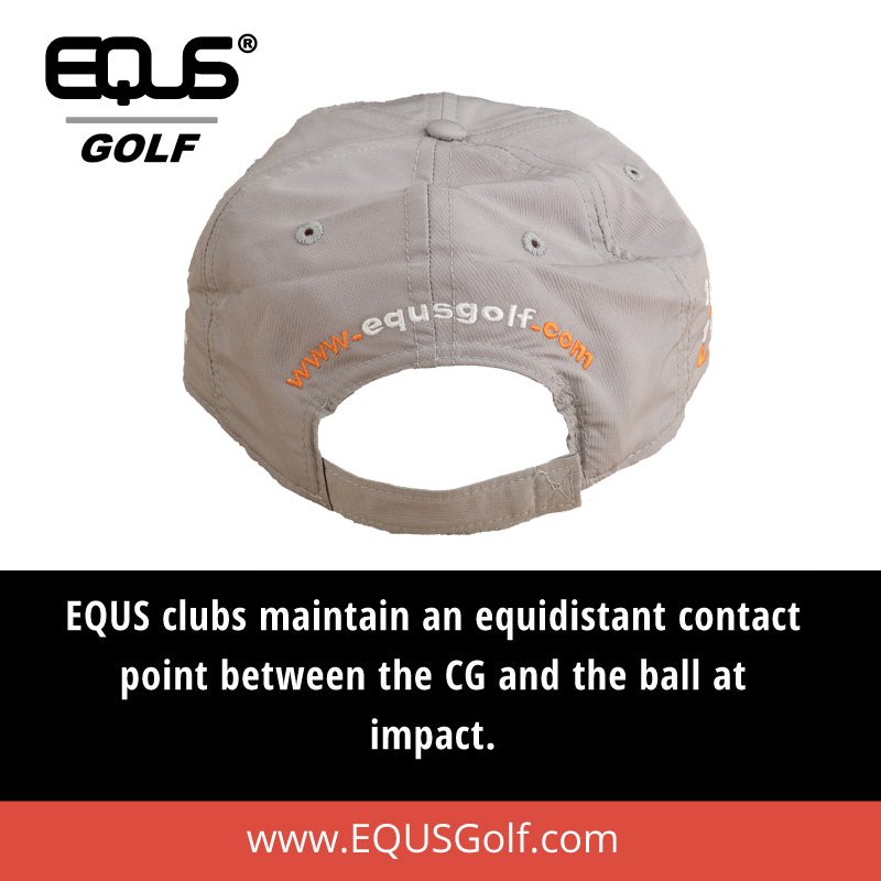 EQUS clubs maintain a equidistant contact point between the CG and the ball at impact. #equsgolf #golf #equs #equsclubs