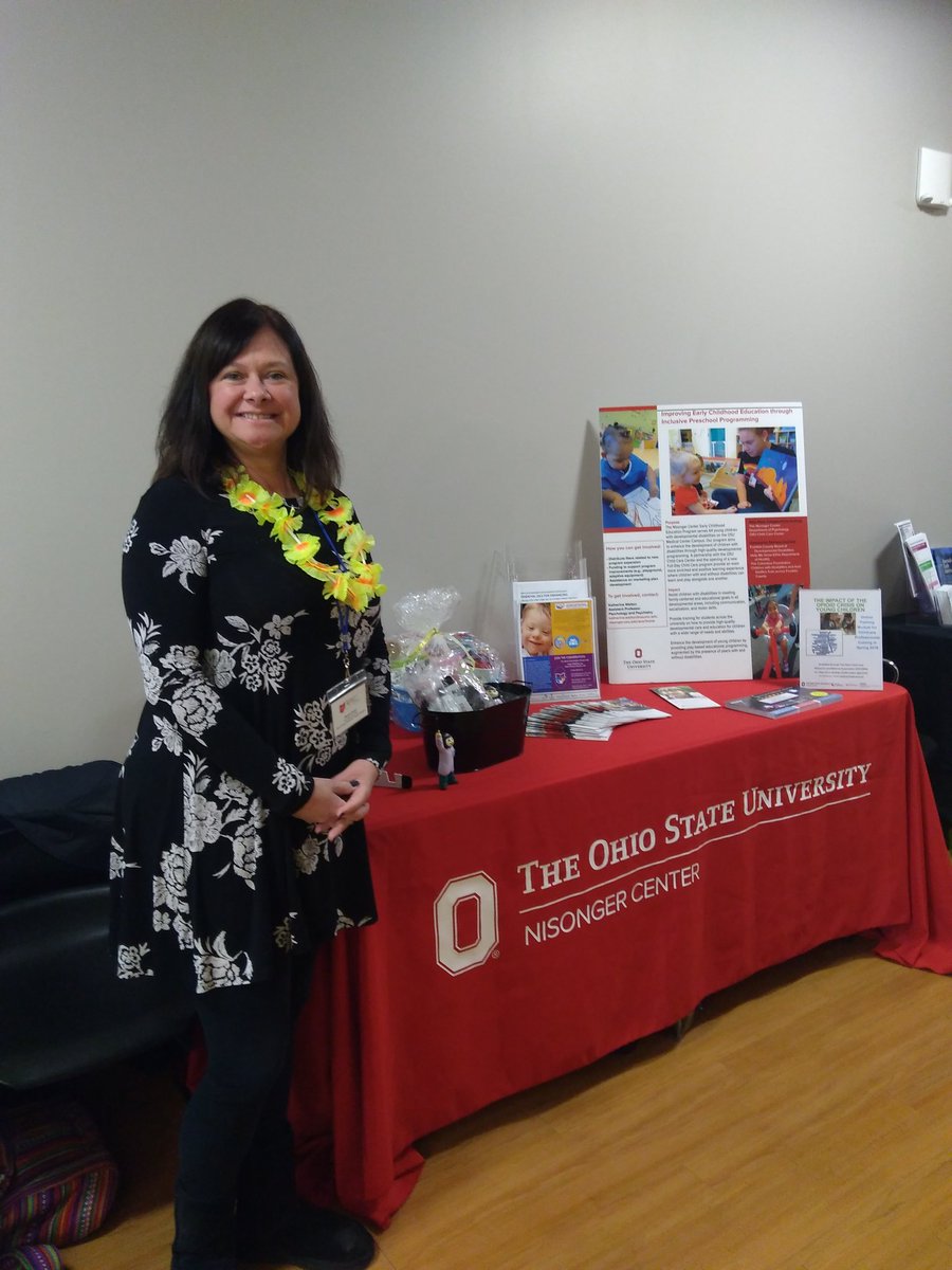 OhioDEC's tweet photo. Meet Deanna! She is the program manager at The Nisonger Center @Ohiostate #ODEC18 She serves on our board as well as the professional development chair! Thanks for all your help today, Deanna! @ChildhoodLeague @decsped https://t.co/jWdEDngVmM