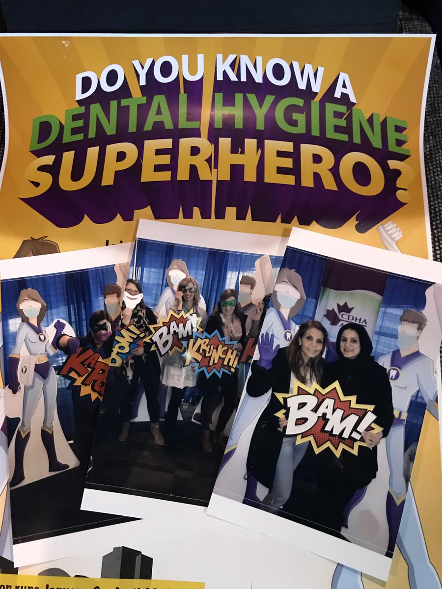 theCDHA's tweet photo. It's been an absolute blast to bring our #dentalhygienesuperhero photo booth to @pdconf. Thanks so much to Sensodyne/GSK for their generous support of this and other CDHA initiatives. https://t.co/8lqGlXHK4B