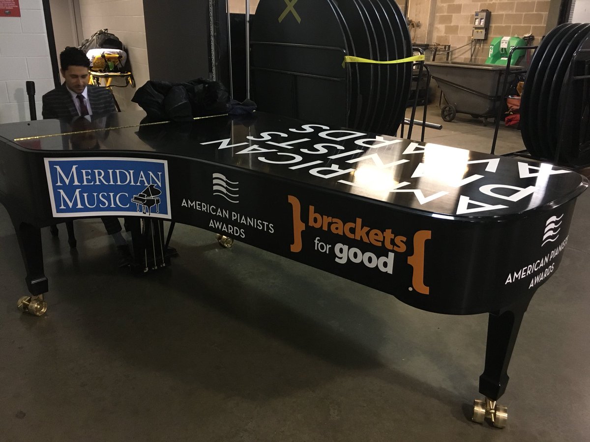 PianoAwards's tweet photo. Backstage at @Pacers game getting ready for national anthem with #AmericanPianistsAwards finalist Emmet Cohen #BFG18 https://t.co/ZgewJH52I6