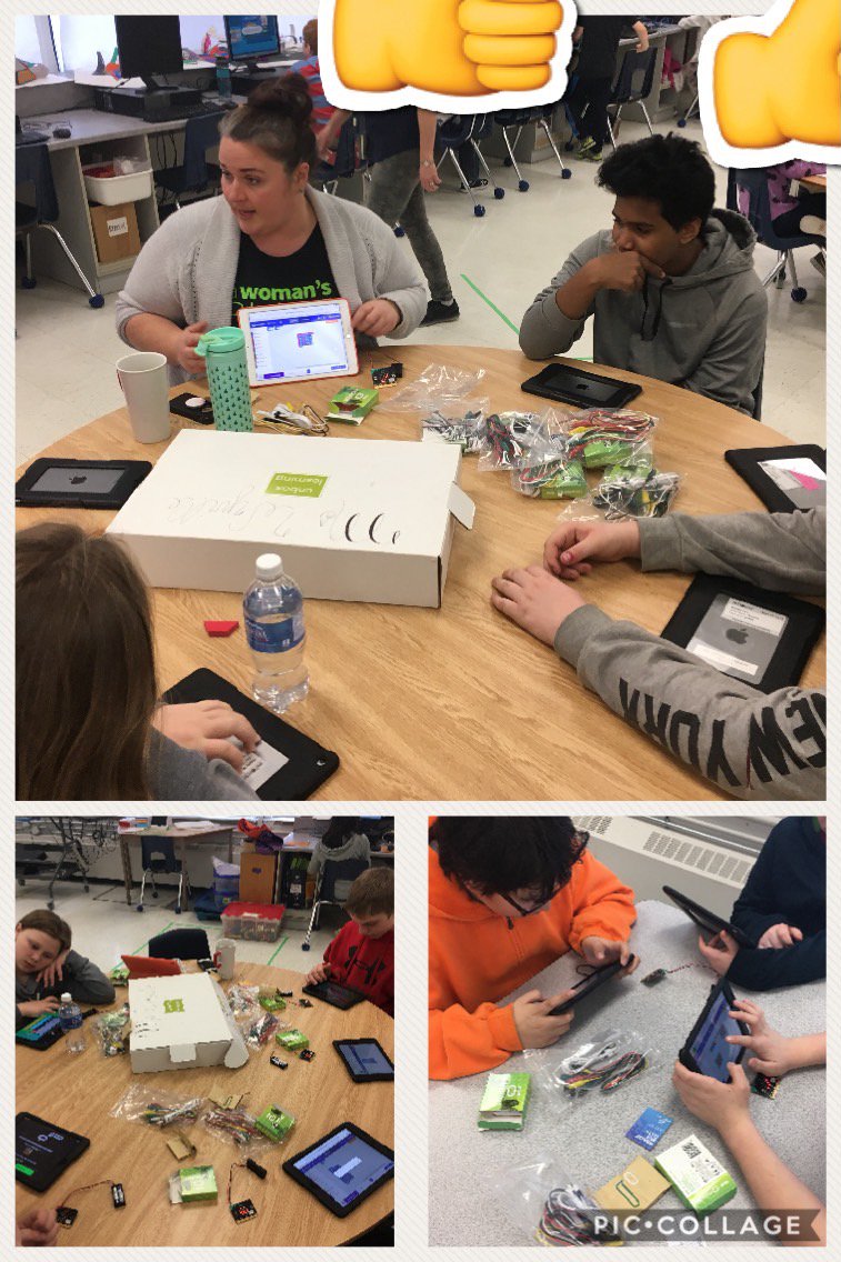 MrB_Owen's tweet image. Off and running with first run with @microbit_edu! @MsWyville showing how to sync with their iPads. Super excited what this will lead too! Thanks again @FCLEdu #CanCodeToLearn #cancodes @LKDSB @LounsburyTaf @JennKranenburg #engageLK