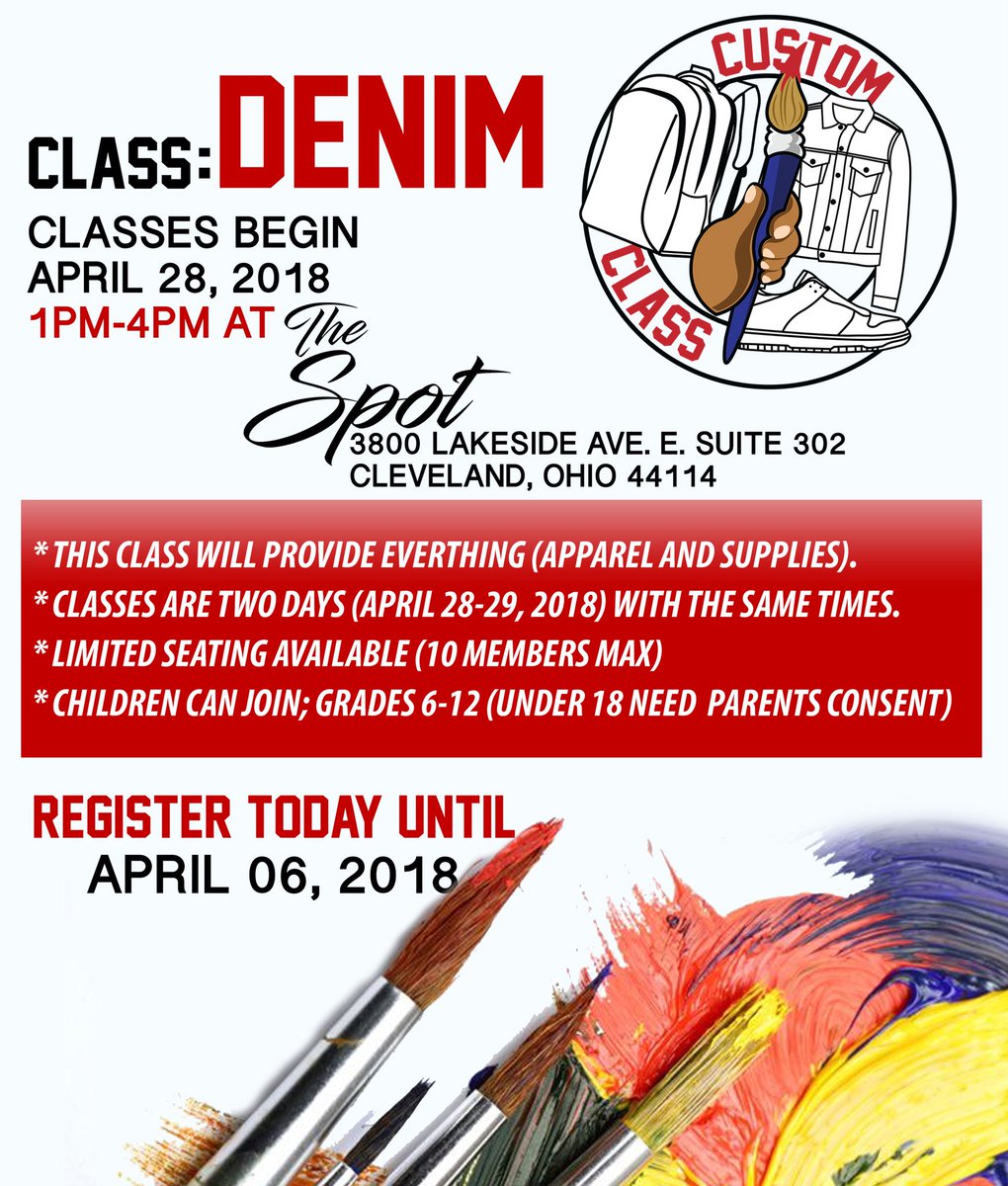 cvo_ceo216's tweet photo. Sign up today to register. Kids grades 6-12th can register as well but it must be with a parent. .
.
.
#signup #register #class #artschool #denimclass #create #join #cleveland #artist #movement #supportsmallbusiness #supportlocal #support #share #repost #supportblackbusiness https://t.co/0H6Rkzwvth