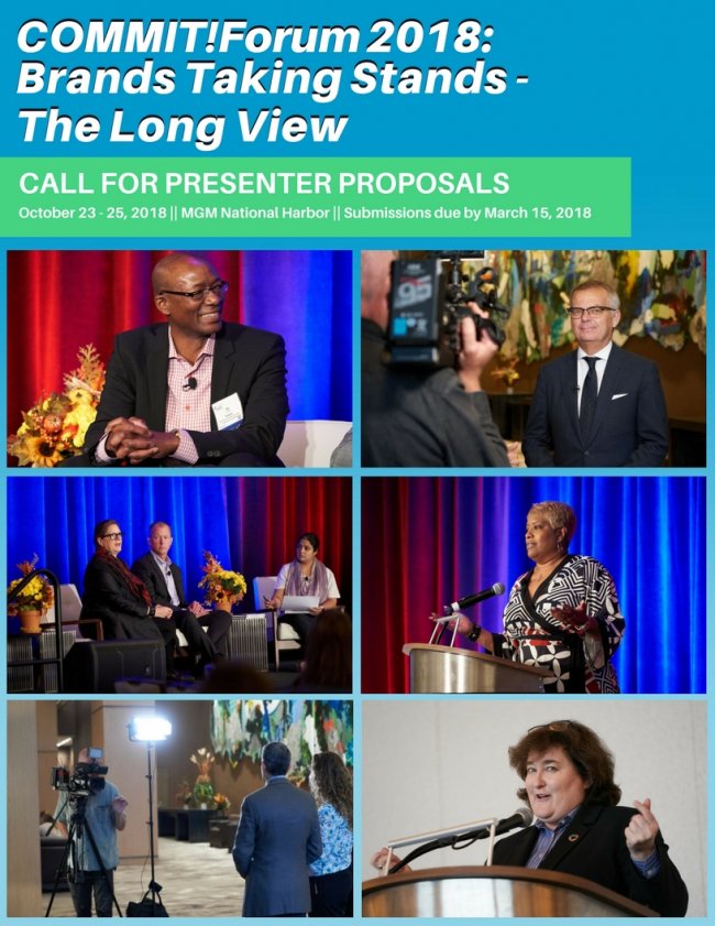 CaelusConsult's tweet photo. RT @TriplePundit DEADLINE: 3/15 - The conversation on Brands Taking Stands continues at #COMMITForum 2018 with a focus on 'The Long View.' Join the discussion by submitting a presenter proposal https://t.co/RvHpLdWKH0 https://t.co/sww7REC0HH https://t.co/3QfXdyhQrQ