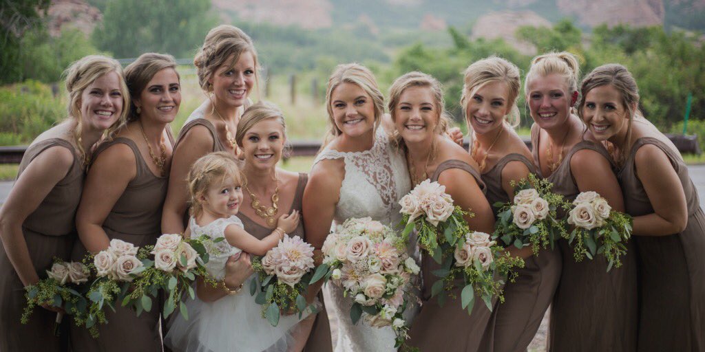 Brides often ask us if they have to make their bouquets the night before their wedding. Our answer: Nope! Flowers will last up to one week! In fact, the best time to schedule your party is 2-3 days before the wedding. #coloradowedding #bridesmaids #brides #FunFactFriday