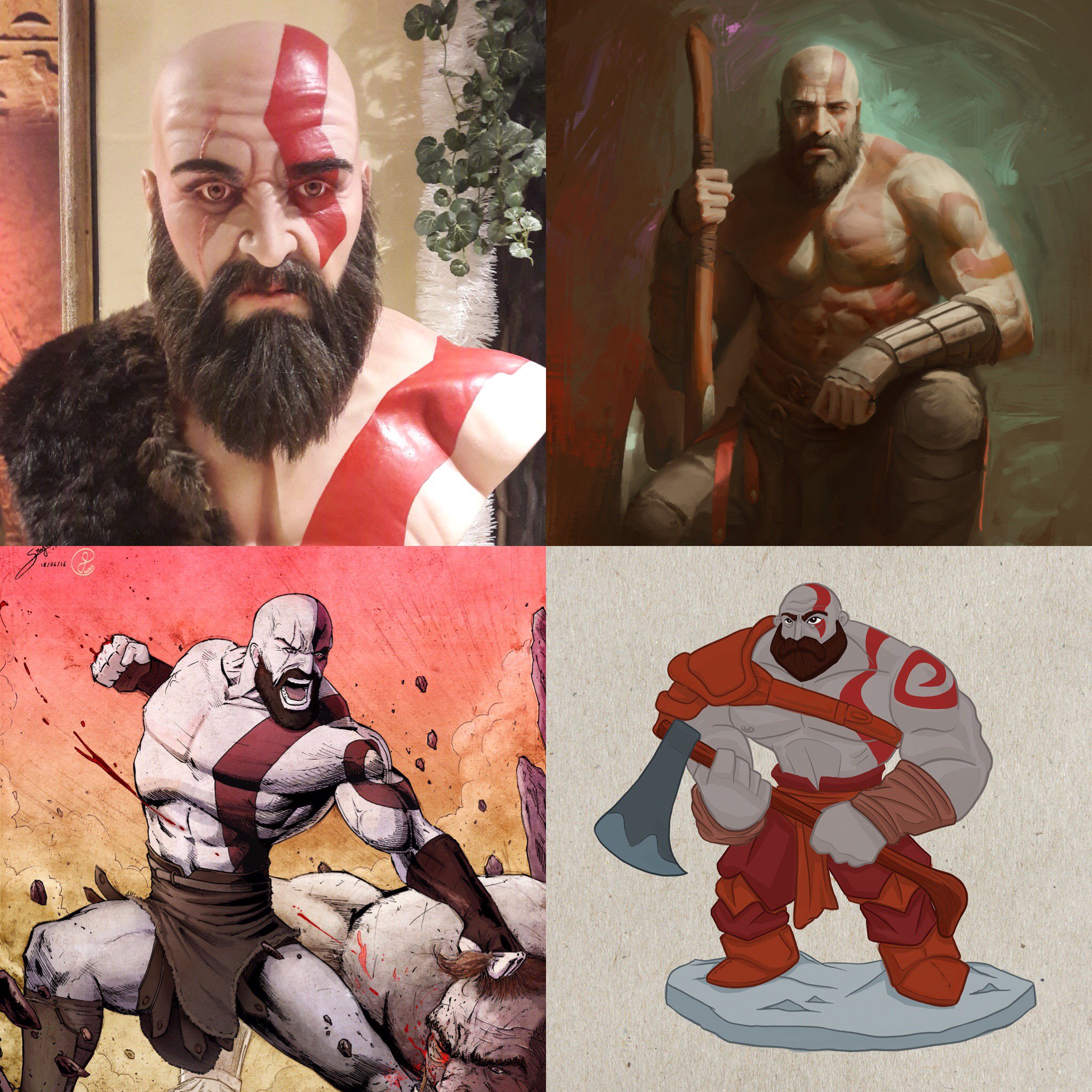 yongs on X: Fan art for @SonySantaMonica 's God of War. Did some