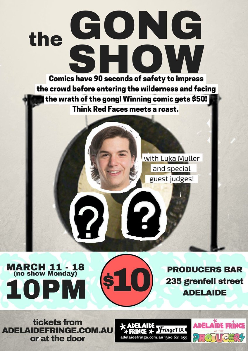 Adelaide! Coming there for some shows tomorrow! I gave away a couple of free passes on gumtree this morning, so get along if you want to be in the same crowd as people who trawl 'free tickets' on gumtree at 9am Saturday morning :)