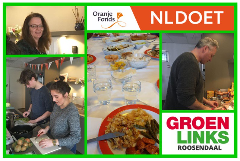 Vrijwilligers zijn het kloppend hart van vele sociale initiatieven. Tijdens #nldoet doet GroenLinksRoosendaal natuurlijk ook mee. Dit jaar door op Heerma State heerlijk Indisch te koken voor cliënten en partners!