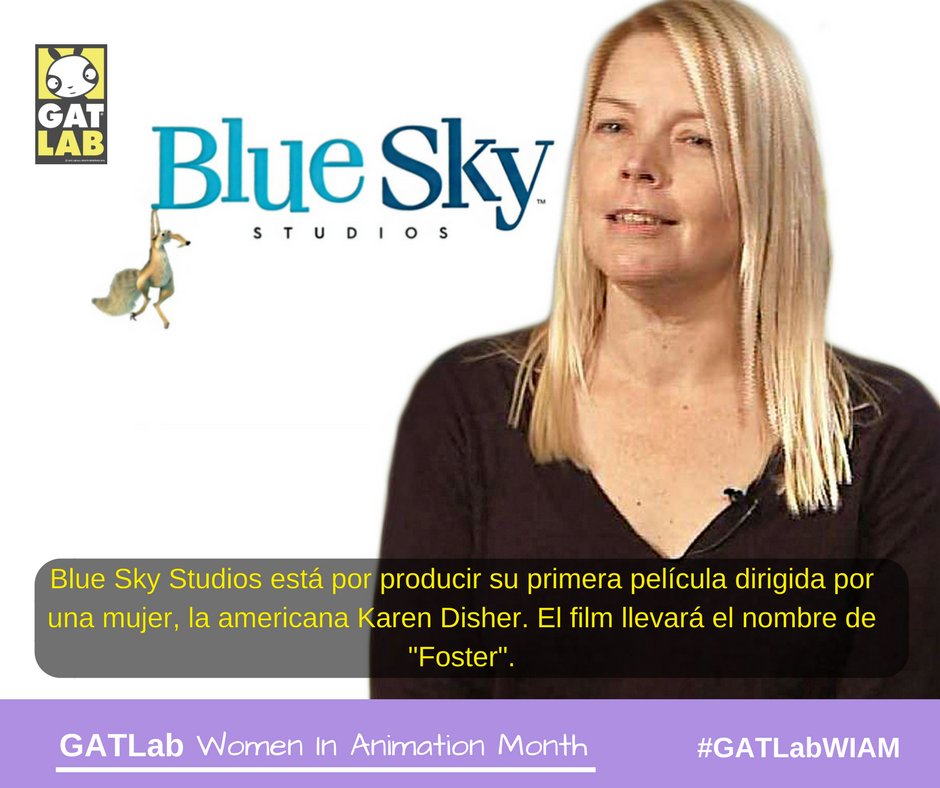 GatLabAnimation's tweet image. KAREN DISHER

La animadora americana ha participado ya en numerosos largometrajes animados en el área de storyboard para películas cómo &quot;Ice Age&quot; y &quot;The Peanuts Movie&quot; pero en esta ocasión se le ha dado la oportunidad de dirigir su propia película.

#GATLabWIAM #animacion