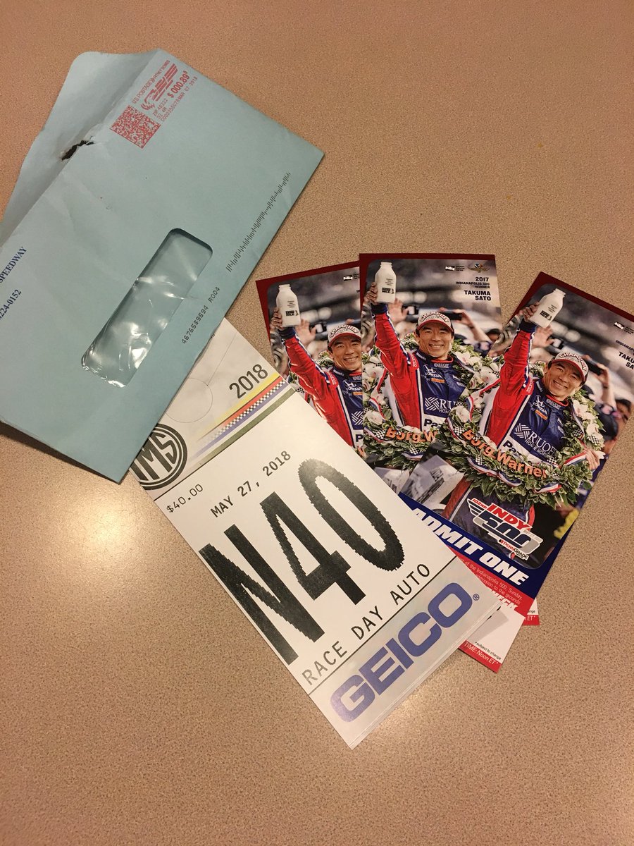 HammondTrent's tweet photo. What a great surprise from @IMS today in the mail! Can’t wait to receive my bronze badge! #blueenvelopeday. #IsItMayYet #Indy500 https://t.co/jQStMvNhlD