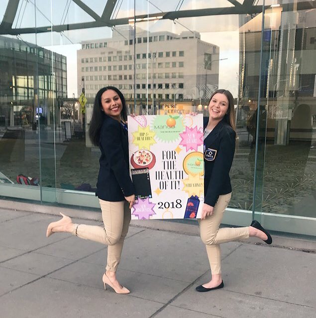 LAKEVIEWDECA1's tweet photo. These girls are ready to take the plaque Sunday! #MIDECA https://t.co/1ckojaBAix