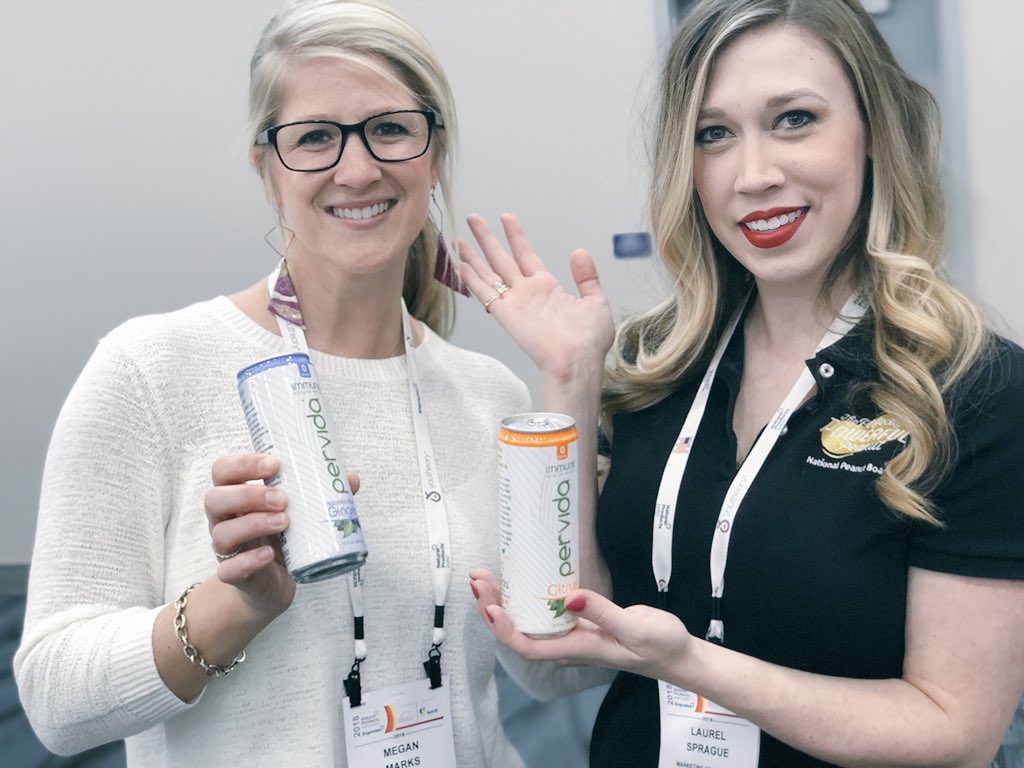 PervidaHealth's tweet photo. Two more happy costumers!!!💥
Booth N1247 #expowest ✨🥂✨
#tradeshow #zerocalories #zerosodium #carbonated #beverage #greattaste #pomegranateseedoil #pomegranate #hokies #doyoupervida #pervida #immuneboost #immunity #guthealth #guthacking https://t.co/rLiAI5xPpu