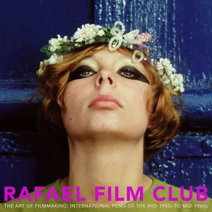 cafilminstitute's tweet photo. Ya heard? #RafaelFilmClub #TheArtOfFilmmaking is on sale now! Cool flicks from the mid-50s to the mid-60s screened & discussed with #filmmaking professionals, curated by @aliasMarlow! Find complete info at https://t.co/HKsPvMgwid #everythinggoeswrong #daisies #greatsilence #more! https://t.co/kcfsmdlh2S