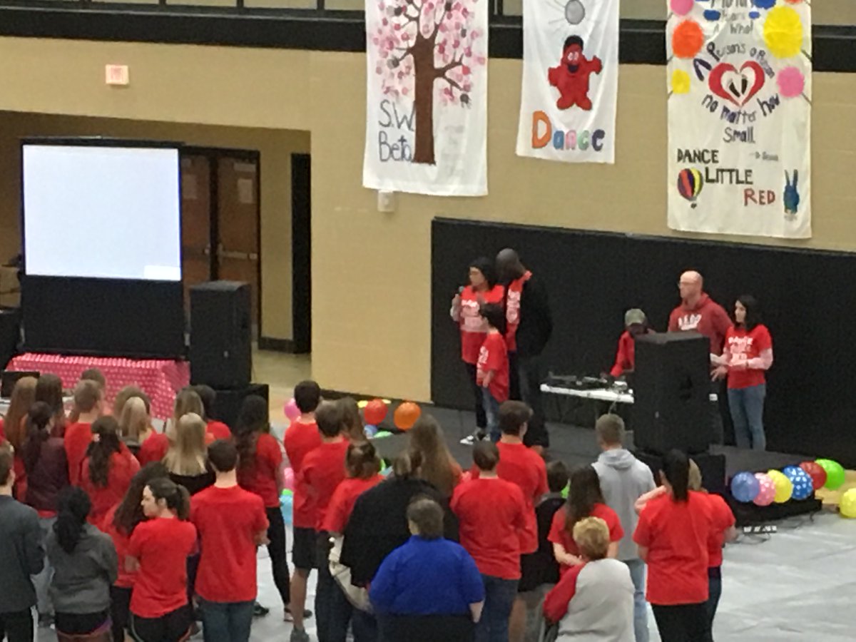 SouthWarrenHigh's tweet photo. #DanceLittleRedSW is underway! Thanks to Coach Barnett and family for sharing Clay's story. https://t.co/9ZcrRfq7nb