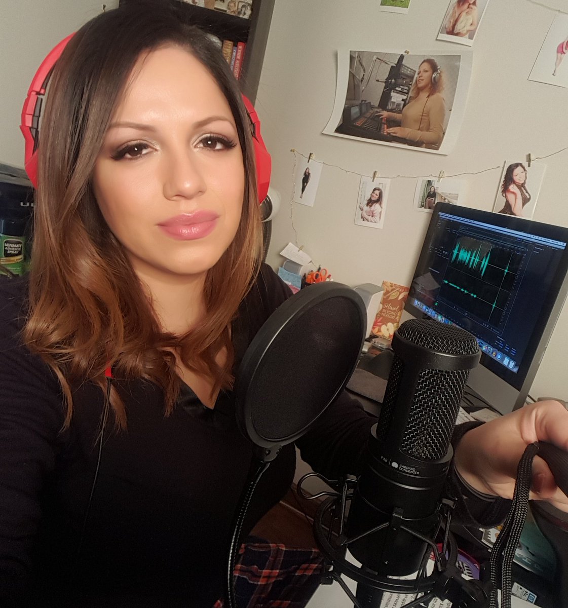 minasaywhat's tweet photo. In MY studio. That i built in MY house. Recording my #podcast today appropriately called #MinasHouse  Mina's 🏠  Uploading it tomorrow night! #IveBeenWorking #CantStopWontStop 🎧🎤🔌📣✔ https://t.co/SlgywL1M2r