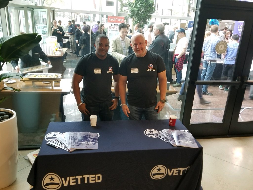 VettedUSA's tweet image. Look who came out to support @VettedUSA? VETTED Fellow Jamie Frasier joins the team at #atxstartupcrawl to share his experiences as a veteran entrepreneur. Wonderful support from the Austin entrepreneur community!
#vettedatx #vettedusa