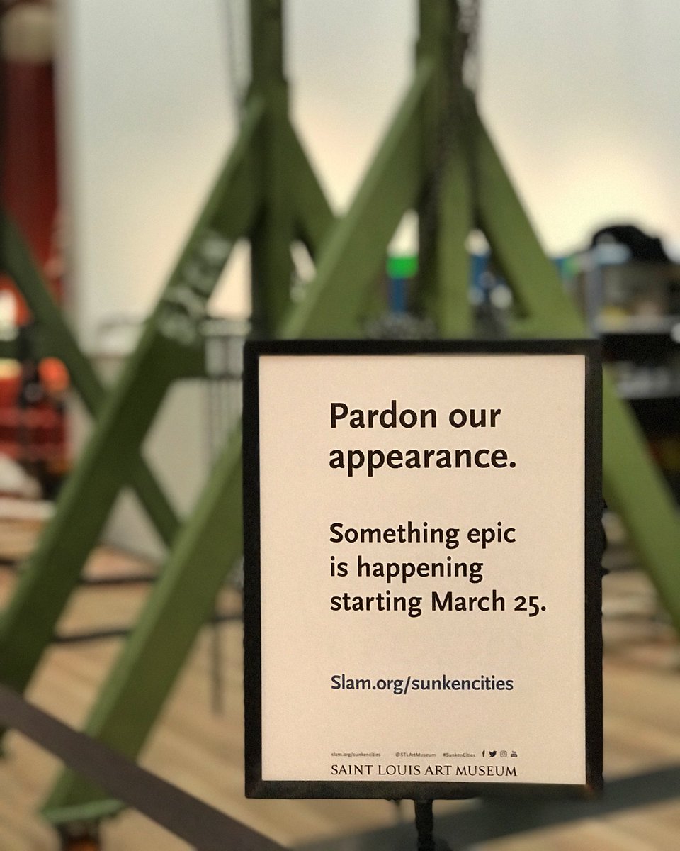StlArtMuseum's tweet image. We’re diving deep into installation mode for Sunken Cities: Egypt’s Lost Worlds. Stay tuned. We’ve some BIG things to show you! #SunkenCities #stlartmuseum #installationinprogress slam.org/sunkencities