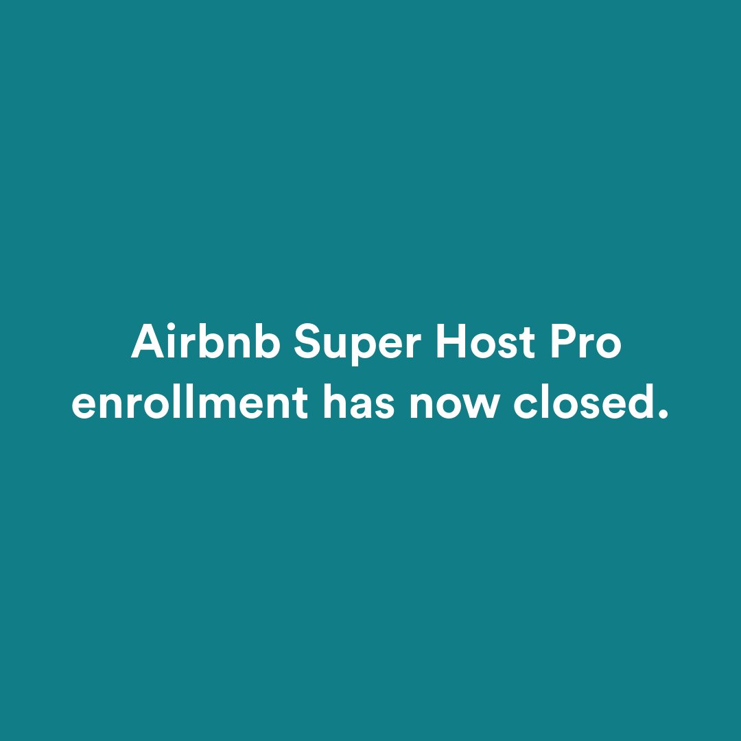 A massive thank you to everyone that's now enrolled in the Airbnb Super Host Pro program.

I'm so greatful for the turnout. 
Thank you all so, so much. 
regards,
Rowan.