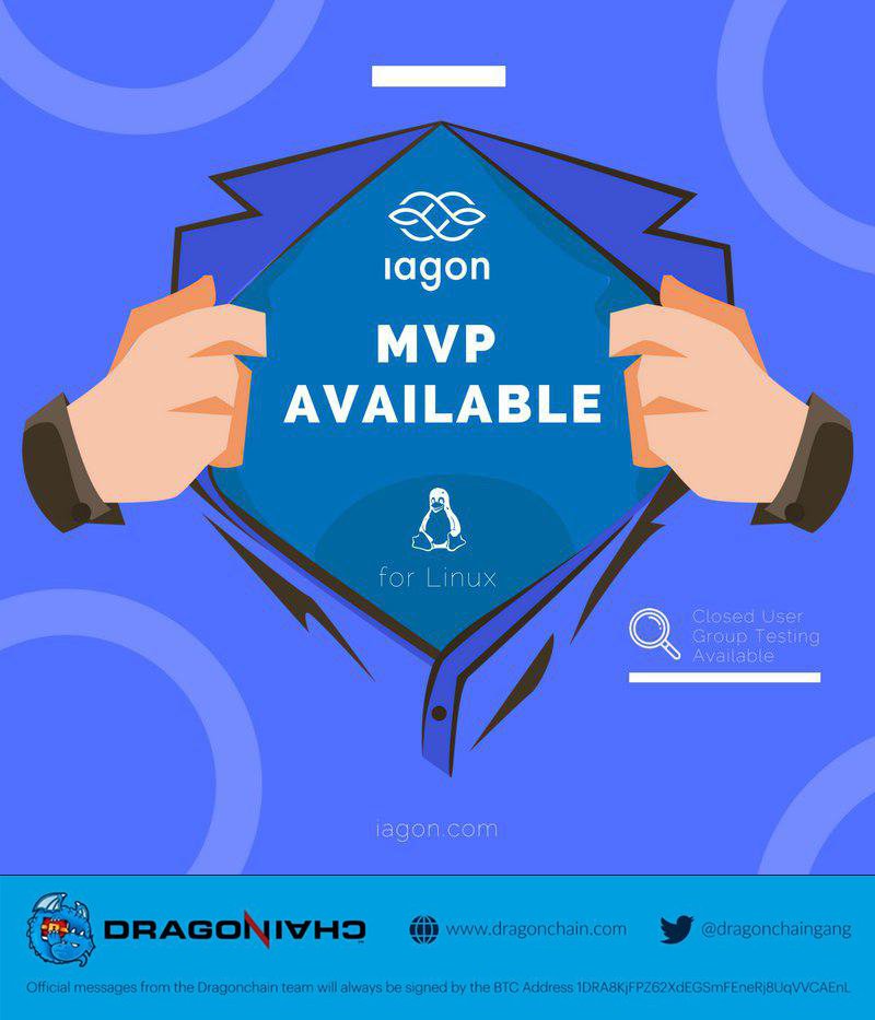 dragonchain's tweet photo. Happy to share Incubator Project@IagonOfficial's launch of their MVP! Closed user group testing is currently available! If you're interested in helping scale Iagon by testing, send them an email at contact@iagon.com. #dragonscale #incubator (no current promos/giveaways etc.) https://t.co/UyuX31JTDA