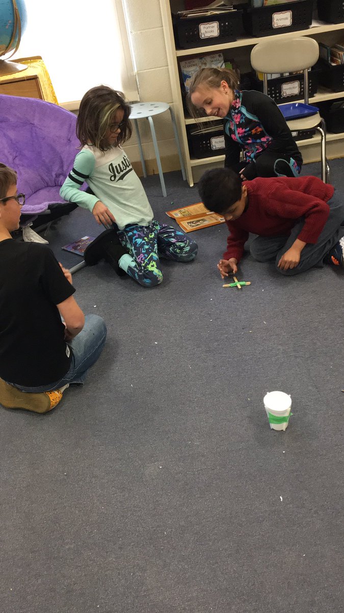 FortMeigs2's tweet photo. Studying fairytales with a fun twist! Let’s catapult granny some food so that Red Riding Hood doesn’t have to walk through the woods. #FortMeigsLearns #secondgrade #STEM https://t.co/pKSDLCXBD2