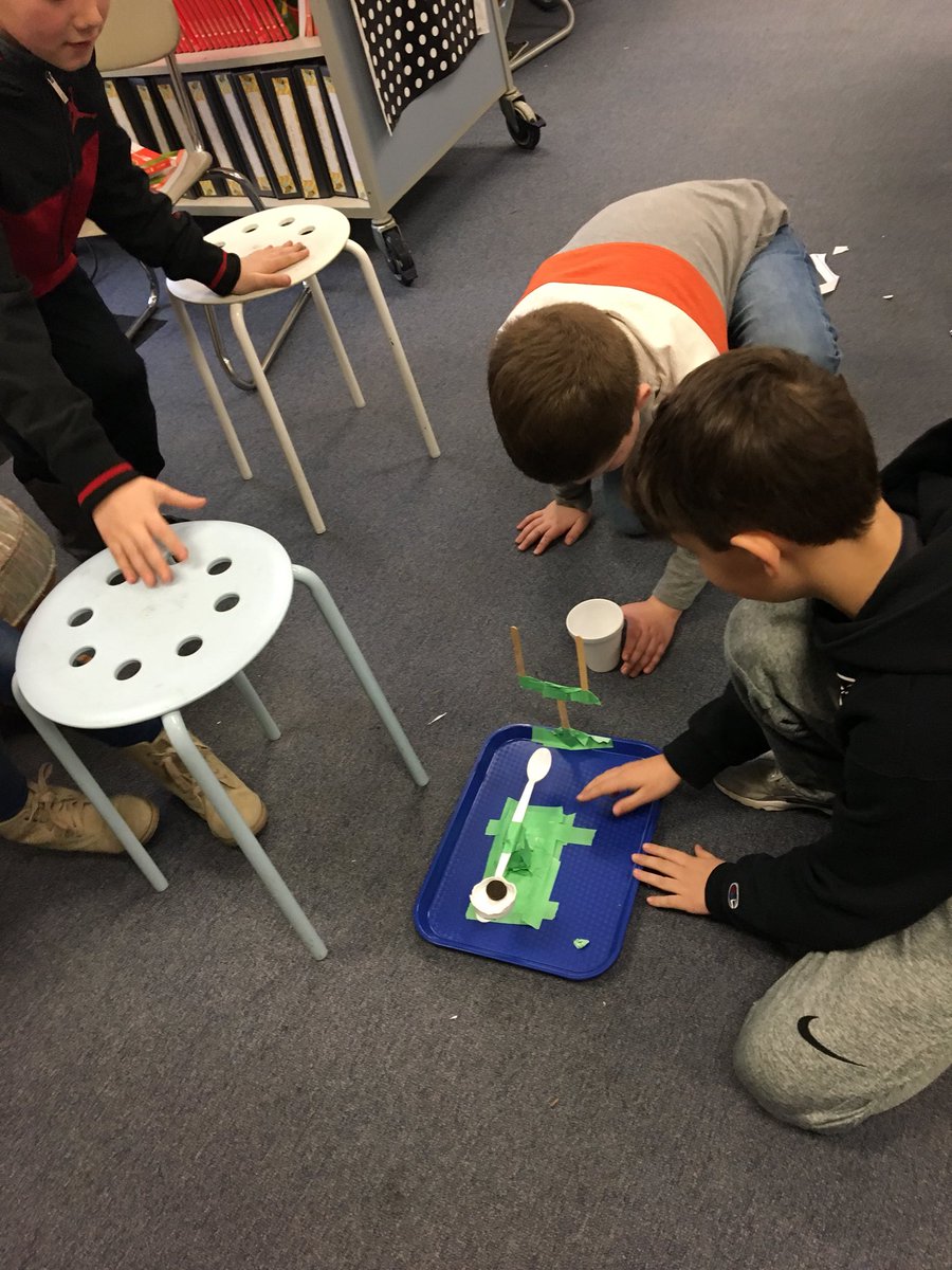 FortMeigs2's tweet photo. Studying fairytales with a fun twist! Let’s catapult granny some food so that Red Riding Hood doesn’t have to walk through the woods. #FortMeigsLearns #secondgrade #STEM https://t.co/pKSDLCXBD2
