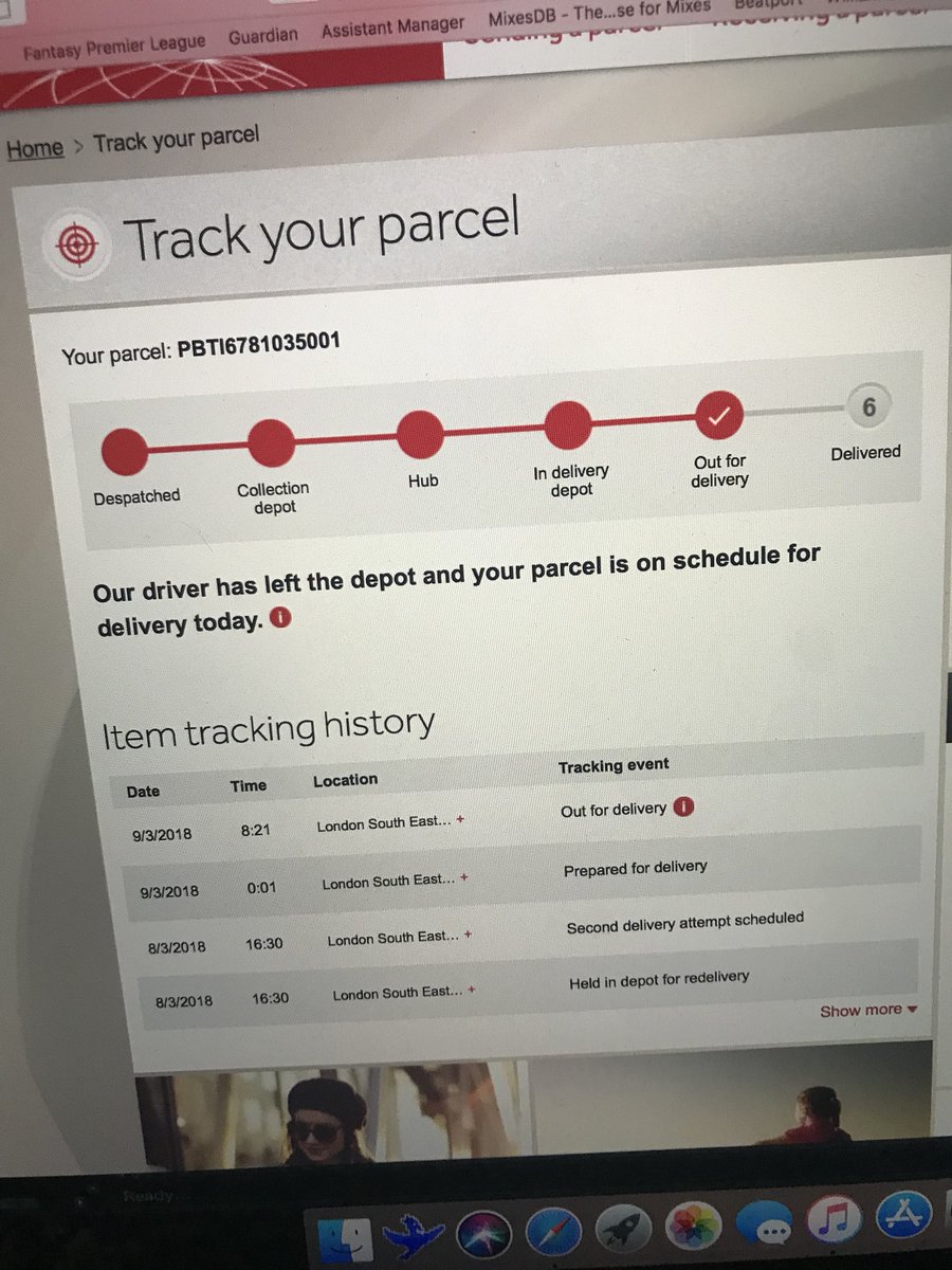 badgerwill's tweet photo. We’ve waited in for two days - booking the time off work and still no sign of a delivery! ‘Out for delivery’ absolute joke of a service @parcelforce https://t.co/5RGWZFzrPc