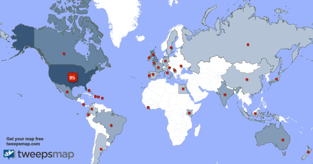 WeArePatsNation's tweet photo. My followers live in USA (84%), UK.(4%)... Get your free map: https://t.co/Svjrw2Fj9s https://t.co/kVStH5uFAZ