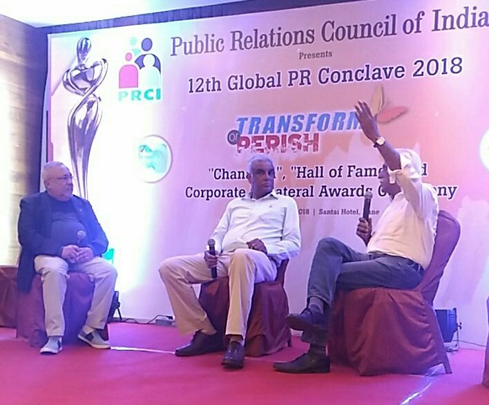 weirdevi's tweet photo. "Even traditional companies are transforming, innovating and their focus is on digital, which indicate the changing market trends and the the only option is to transform" 

- Mr. Satish Menon

#PRCI #PRCIGlobalConclave #PRCITweets #transformation #TransformOrPerish https://t.co/e4moS6KsbP