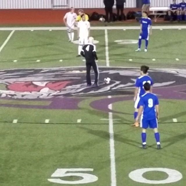 BentonARSoccer's tweet photo. Senior Ethan Boyer taking the kickoff for #saltcup2018 #4Boyer #gopanthers https://t.co/JBHEcearkF