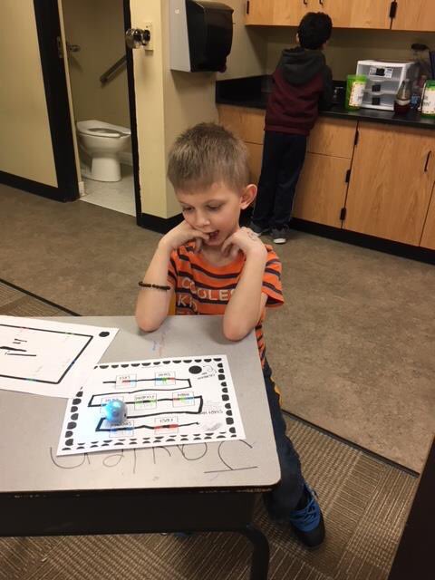 RCSDWV's tweet image. After reading the book, &quot;The Cold Lady Who Swallowed Some Snow&quot;, Mrs. Motley’s first graders at Shady Spring Elementary retold the story by programming the Ozobot, a line following robot, through a sequencing activity. #ozobots #RCSDWV #sses #RCSDWVSTEM