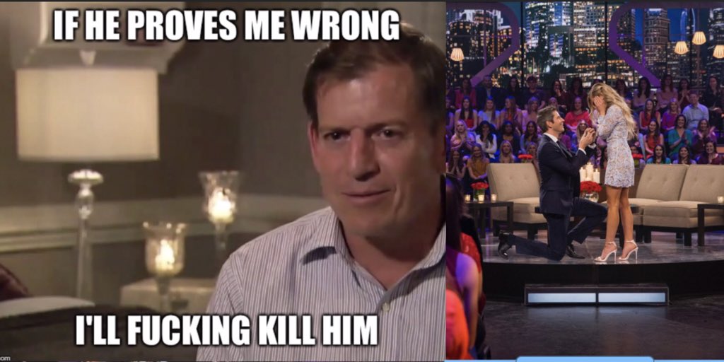 kelduvey's tweet photo. It all makes sense to me now, @ariejr. @BachelorNation @BachelorABC #IWillFindYou #IWillKillYou https://t.co/vh7ZF0DR1K