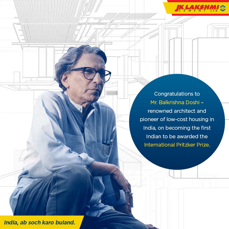 JKLCofficial's tweet photo. India is proud of your outstanding contribution to the world of architecture. Congratulations, Mr. Balkrishna Doshi!

Photo Courtesty: https://t.co/c66kBuPdDG https://t.co/7hrMAREQGb