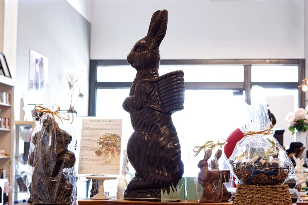 Stop by our #dogpatchsf shop to enter for your change to win a GIANT chocolate rabbit! Raffle ends Wednesday, March 218th. #sanfrancisco #raffle #chocolate #fridayfeels
