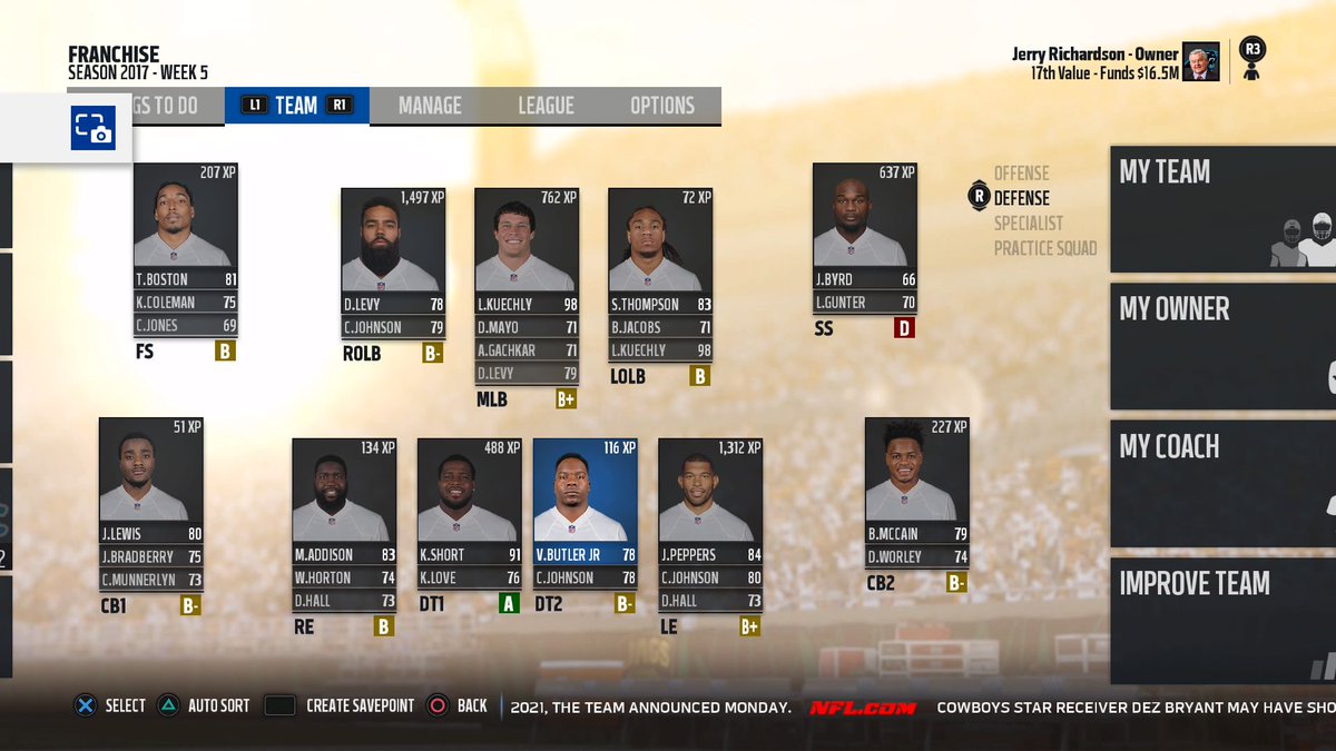 my2knfl's tweet photo. Panthers updated Roster #PS4share https://t.co/VpBLJ4bPEE