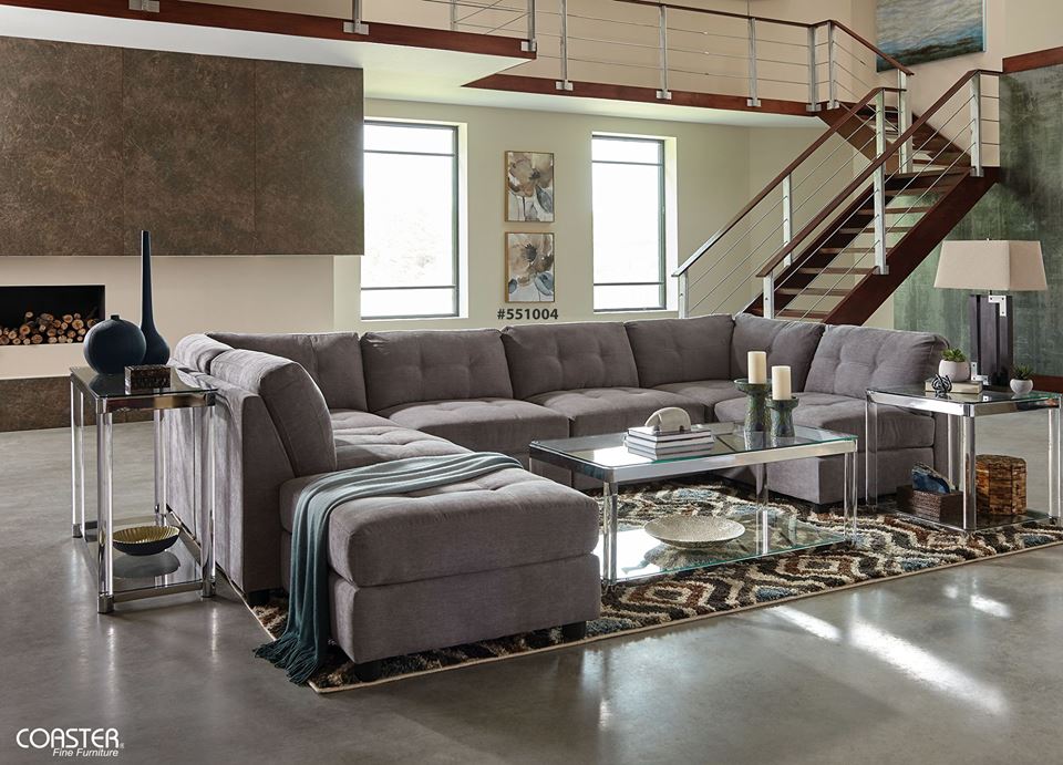 VanDykeAppl's tweet photo. Coaster Furniture's Claude Sectional is super versatile and can be customized so you can arrange it any way you want to accommodate for different size rooms! https://t.co/MHymAN3sF2