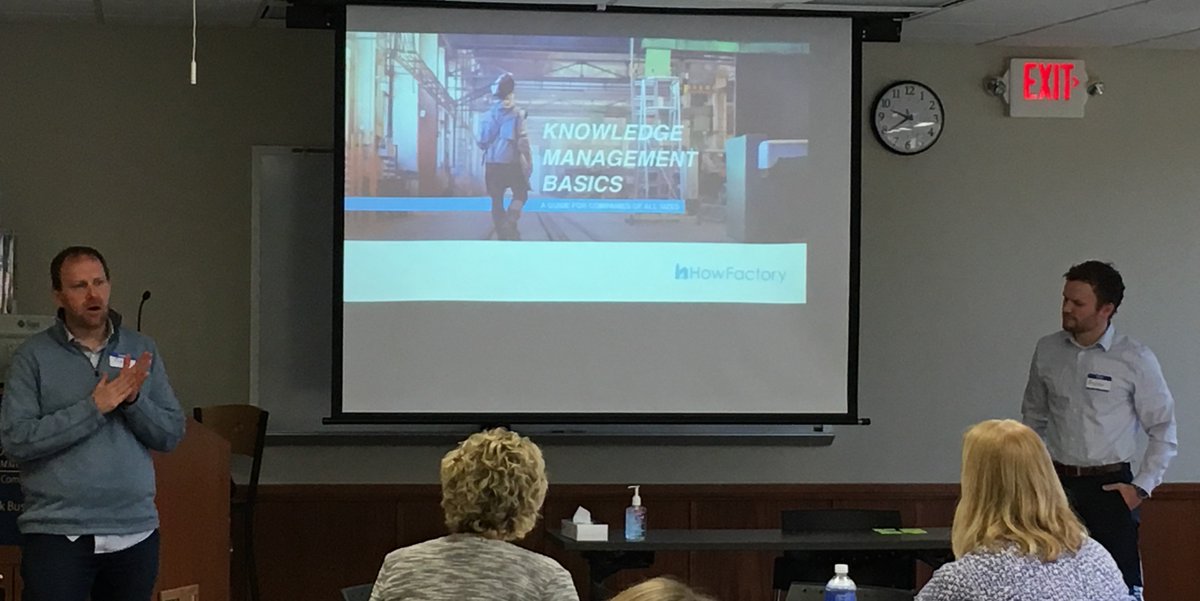 The <a href="/HowFactory/">HowFactory</a> presents on knowledge management with <a href="/ATDHawkeye/">Hawkeye Chapter ATD</a>   For more information on the How Factory howfactory.com/media/