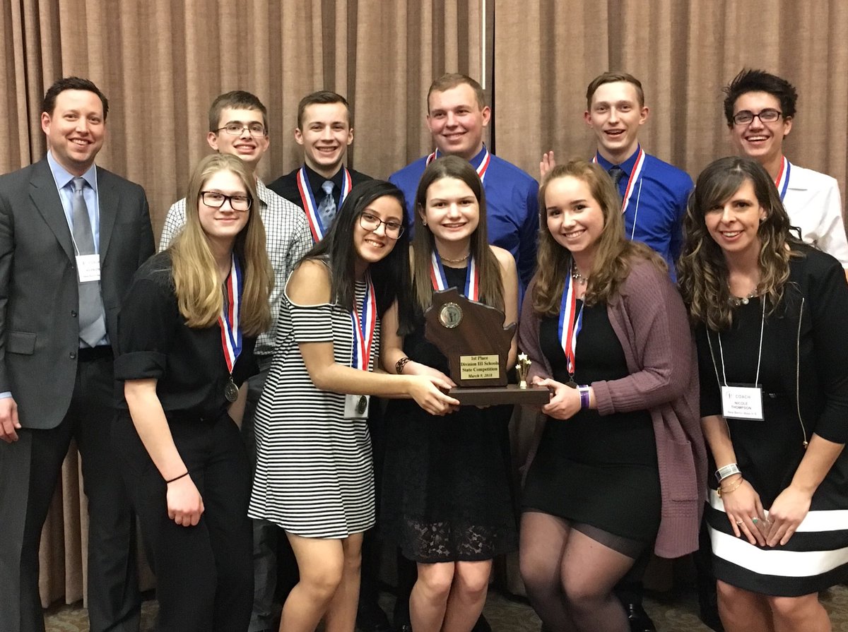 NBW_AcDec's tweet photo. So proud to have earned FIRST at State in our division! 🎉📚🥇#usad #wiad #acdec #acadec #tourgroupA https://t.co/t7mI40AqBz