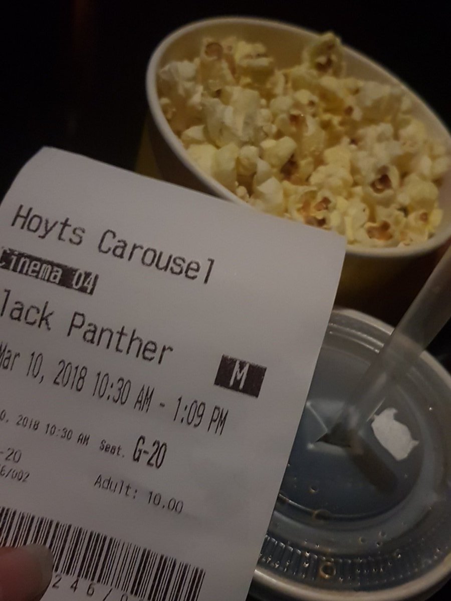 Helindra1's tweet photo. So excited!!!!! #BlackPanther #PopCornTime #middaydate https://t.co/q0tEpUoefo