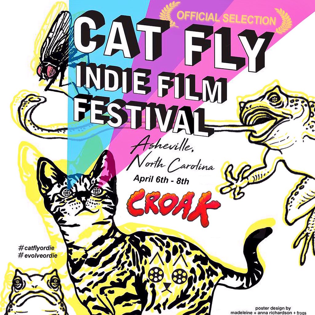 croakshortfilm's tweet photo. "CROAK" is an Official Selection at Cat Fly Film Festival! Saturday, April 7th in Asheville, NC. #CatFlyFilmFest #CatFlyorDie
🐸🐸🐸
#CROAK #evolveordie  #frogs #TOADallycool #creaturefeature #monstermovie #horror #bmovie #grindhouse #SFX #sfxmakeup #CalamityEffects https://t.co/NsCF6BE5KN