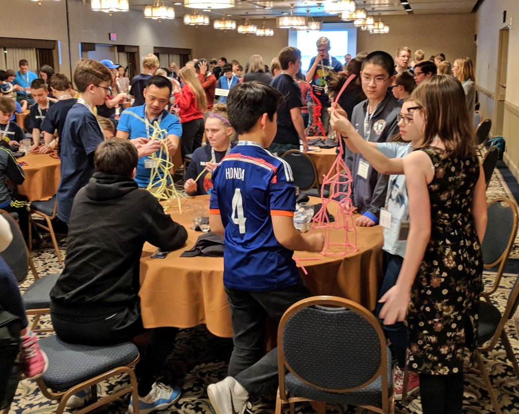 mnjhml's tweet photo. Good luck to students on tomorrow's @MathCountsMN State Competition! Impressive towers built in tonight's Engineering challenge. #mathcountsmn https://t.co/eLvSur9WQN