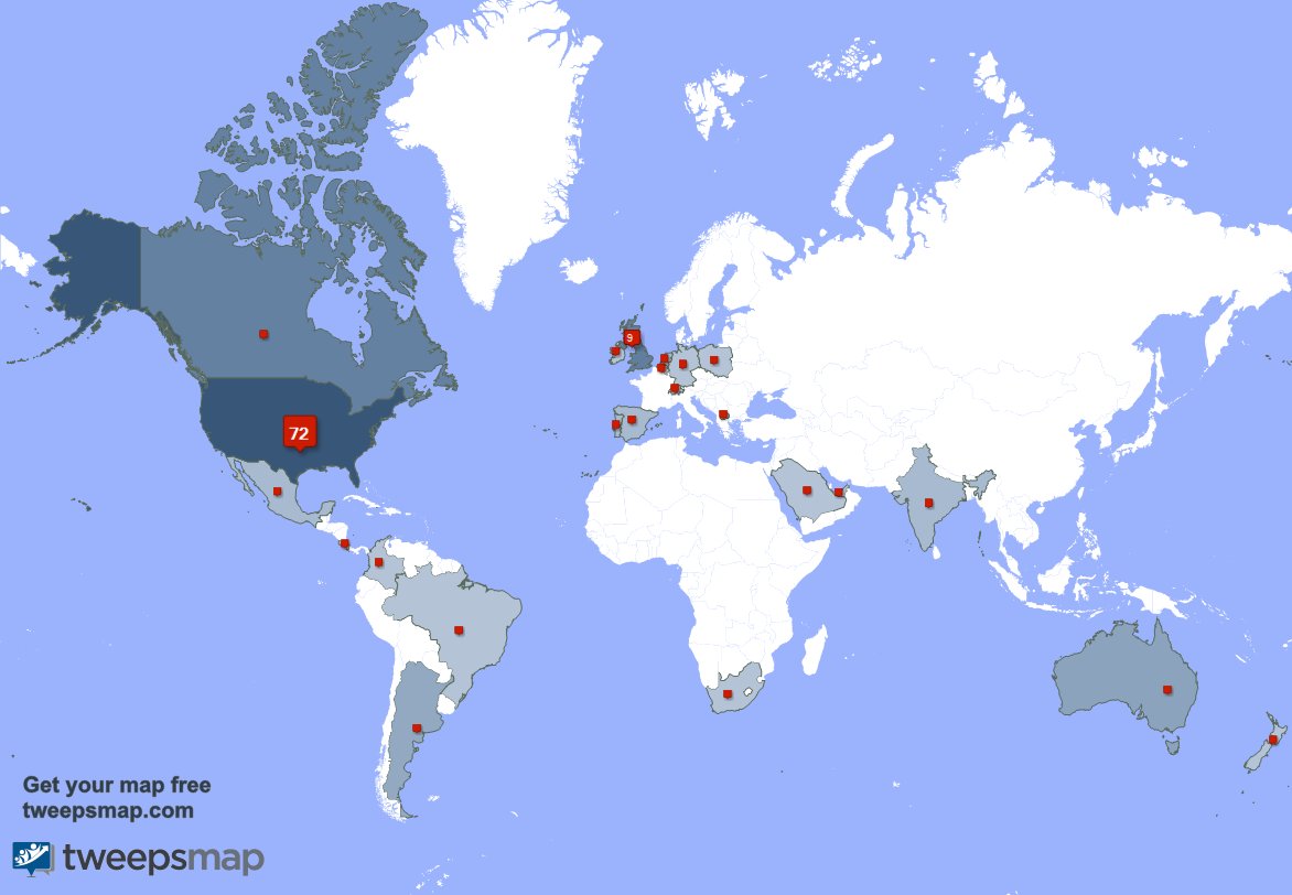 EthAssist's tweet photo. My followers live in 23 countries: USA(70%), UK.(9%)... https://t.co/PfhtXmjKYn Get your free map! https://t.co/DIOIixZwso