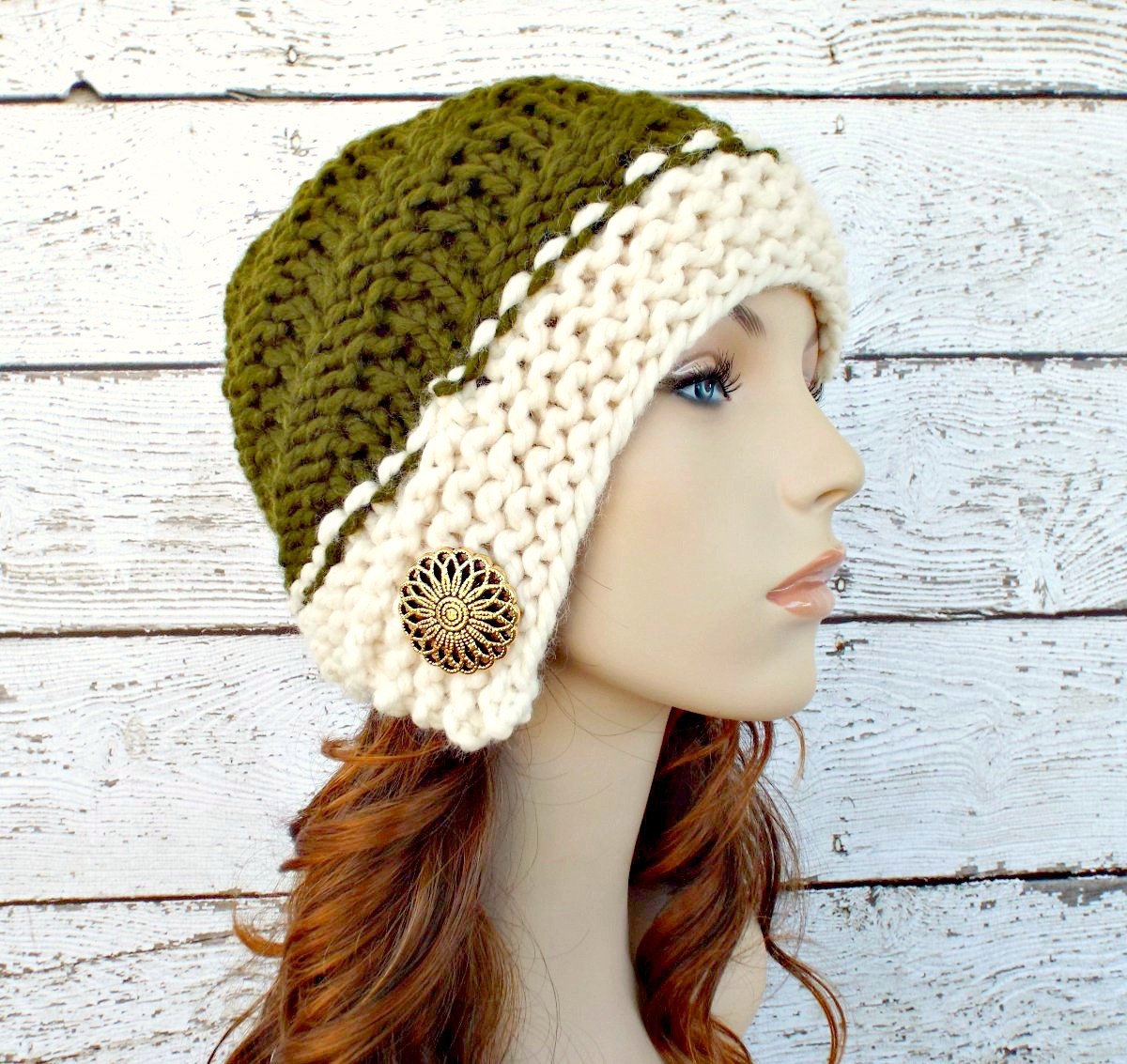 pixiebellshop's tweet photo. Knit Hat Womens Hat - Hybrid Swirl Cloche Hat in Cream and Olive Green Knit Hat - Green Hat Green Beanie Womens Accessories Winter Hat https://t.co/mT0uaCEtwN #pixiebell #Etsy #GreenBeanie https://t.co/tw55nTTksH