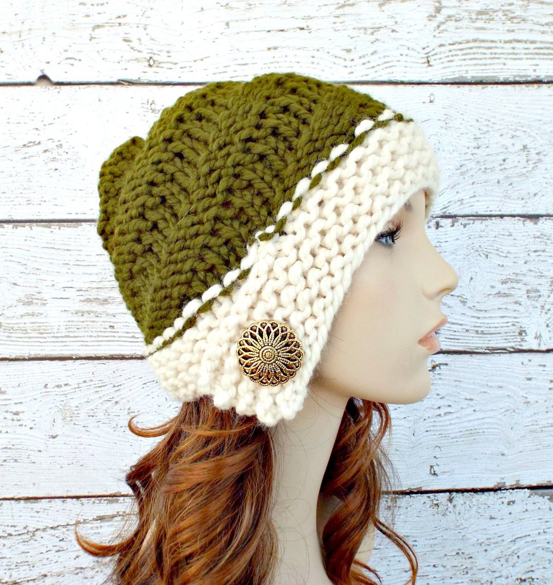 pixiebellshop's tweet photo. Knit Hat Womens Hat - Hybrid Swirl Cloche Hat in Cream and Olive Green Knit Hat - Green Hat Green Beanie Womens Accessories Winter Hat https://t.co/mT0uaCEtwN #pixiebell #Etsy #GreenBeanie https://t.co/tw55nTTksH