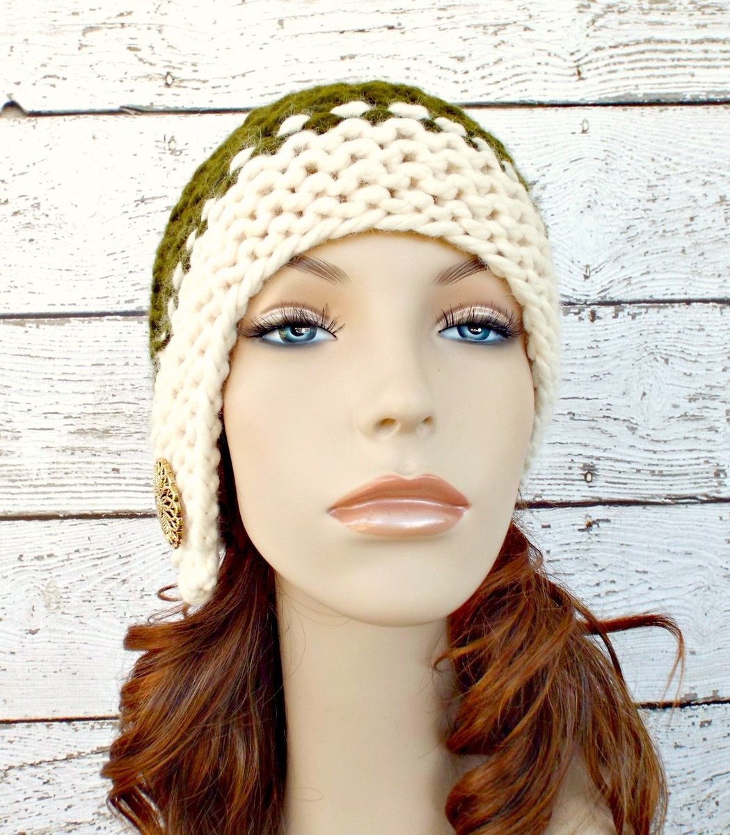 pixiebellshop's tweet photo. Knit Hat Womens Hat - Hybrid Swirl Cloche Hat in Cream and Olive Green Knit Hat - Green Hat Green Beanie Womens Accessories Winter Hat https://t.co/mT0uaCEtwN #pixiebell #Etsy #GreenBeanie https://t.co/tw55nTTksH