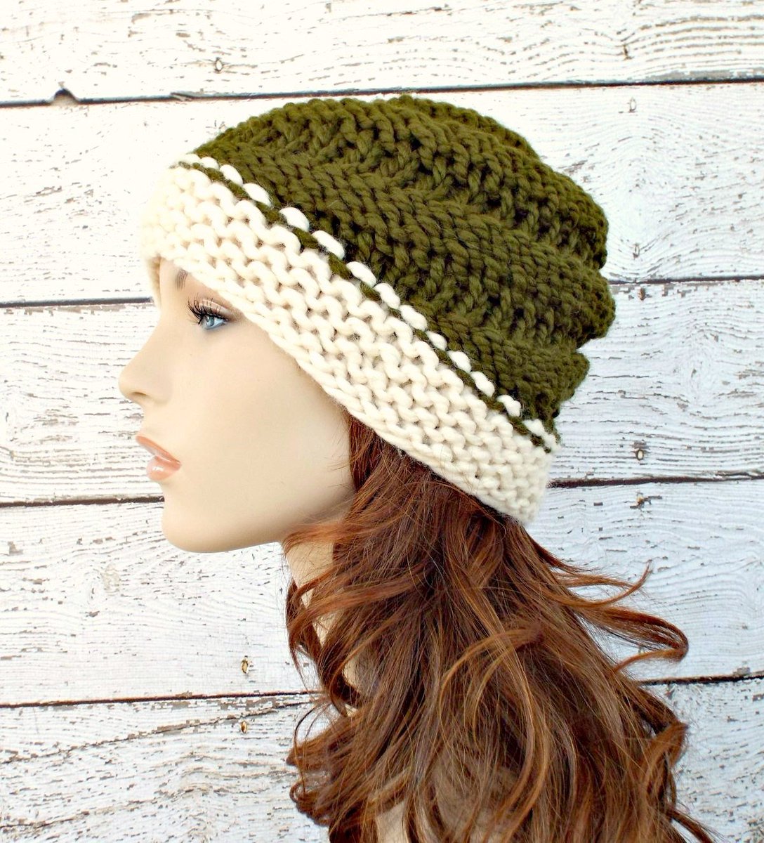 pixiebellshop's tweet photo. Knit Hat Womens Hat - Hybrid Swirl Cloche Hat in Cream and Olive Green Knit Hat - Green Hat Green Beanie Womens Accessories Winter Hat https://t.co/mT0uaCEtwN #pixiebell #Etsy #GreenBeanie https://t.co/tw55nTTksH