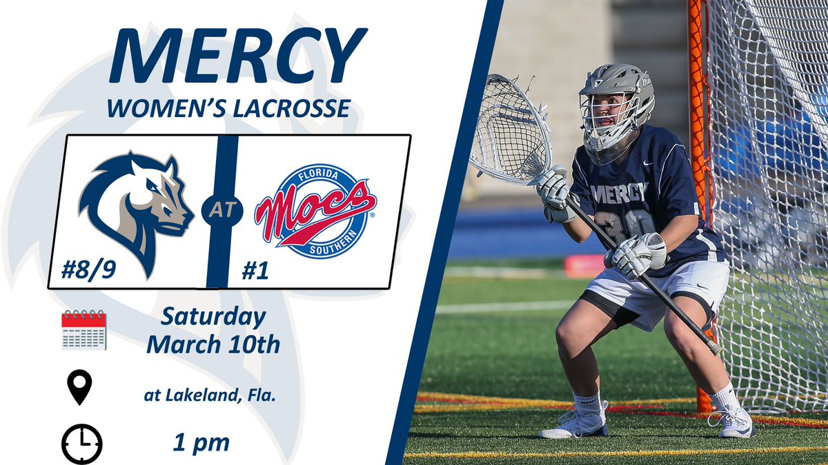 GAME DAY! No. 8/9 <a href="/MercyWLAX/">MercyWLAX</a> plays at No. 1 <a href="/FSC_Mocs/">Florida Southern Mocs</a> at 1 pm looking to improve to 6-0 on year. <a href="/PeteRuf12/">Pete Ruf</a> @lohudinsider